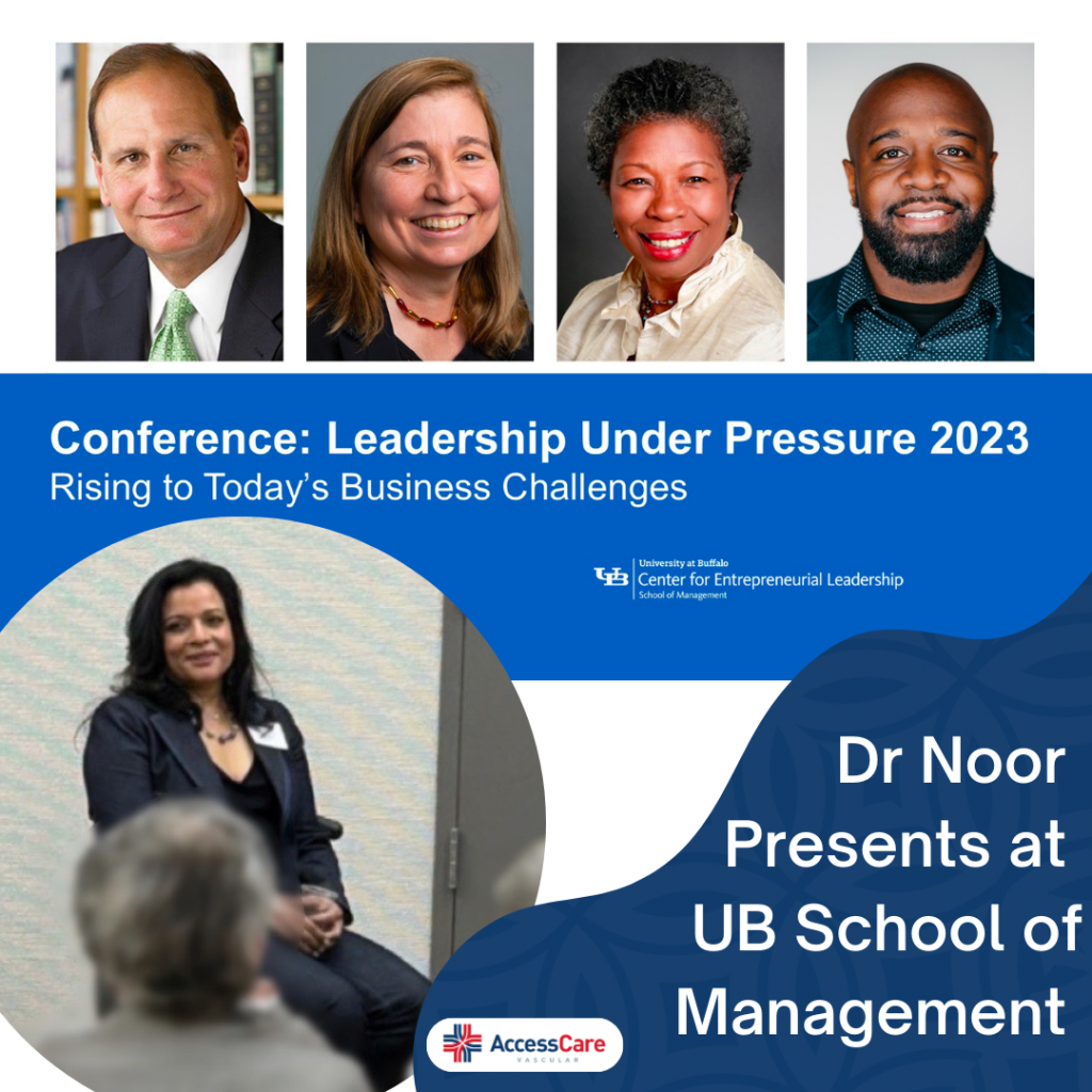 Dr. Noor Presents at UB School of Management - Access Care Vascular ...